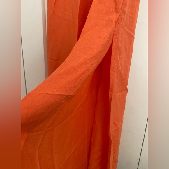Orange Sleeveless Maxi Dress - Picture 3 of 6